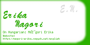 erika magori business card